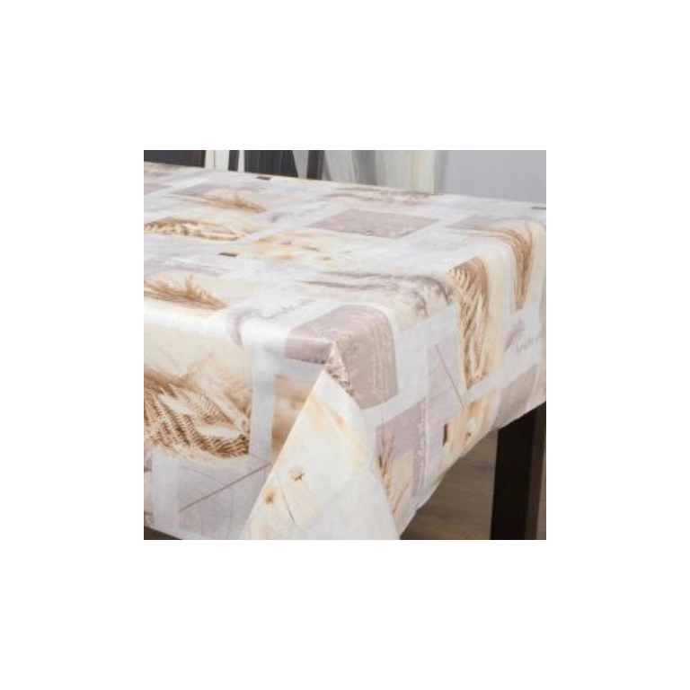 Toile cirée pampa écru 180 cm - Nappe cirée beige 180 cm Toile cirée pampa écru 180 cm - Nappe cirée beige 180 cm