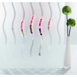 Film Electrostatique vitre et fenêtre VAGUES bandes Opaque - Facile à poser