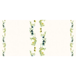 Toile cirée olive chemin de table - Nappe toile cirée olive verte