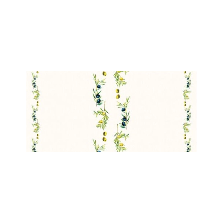 Toile cirée olive chemin de table - Nappe toile cirée olive verte