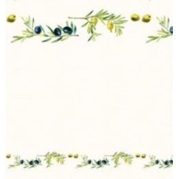 Toile cirée olive chemin de table - Nappe toile cirée olive verte