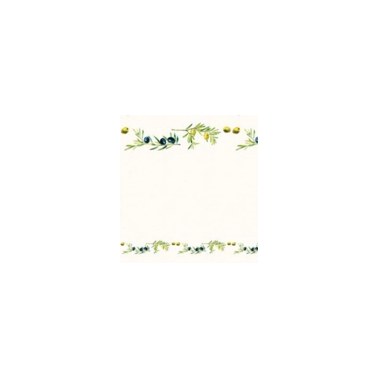 Toile cirée olive chemin de table - Nappe toile cirée olive verte