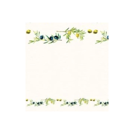 Toile cirée olive chemin de table - Nappe toile cirée olive verte
