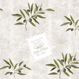 Toile cirée olive noire tissu - Nappe toile cirée olive noire