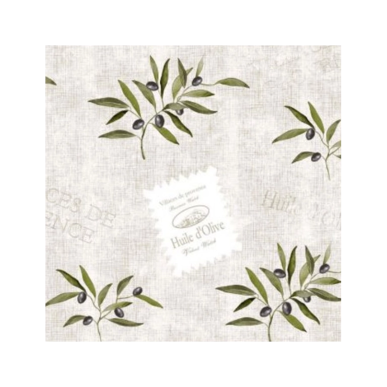 Toile cirée olive noire tissu - Nappe toile cirée olive noire Toile cirée olive noire tissu - Nappe toile cirée olive noire