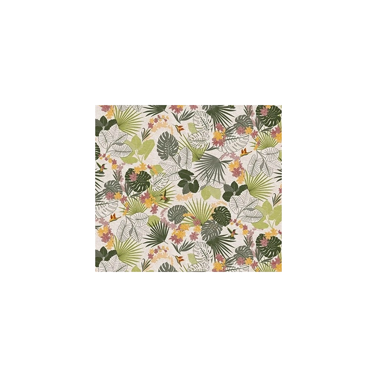Toile cirée Feuillage tropical Ovale 140x200 cm - Roulée sur tube