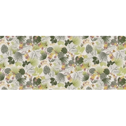 Toile cirée Feuillage tropical Ovale 140x200 cm - Roulée sur tube
