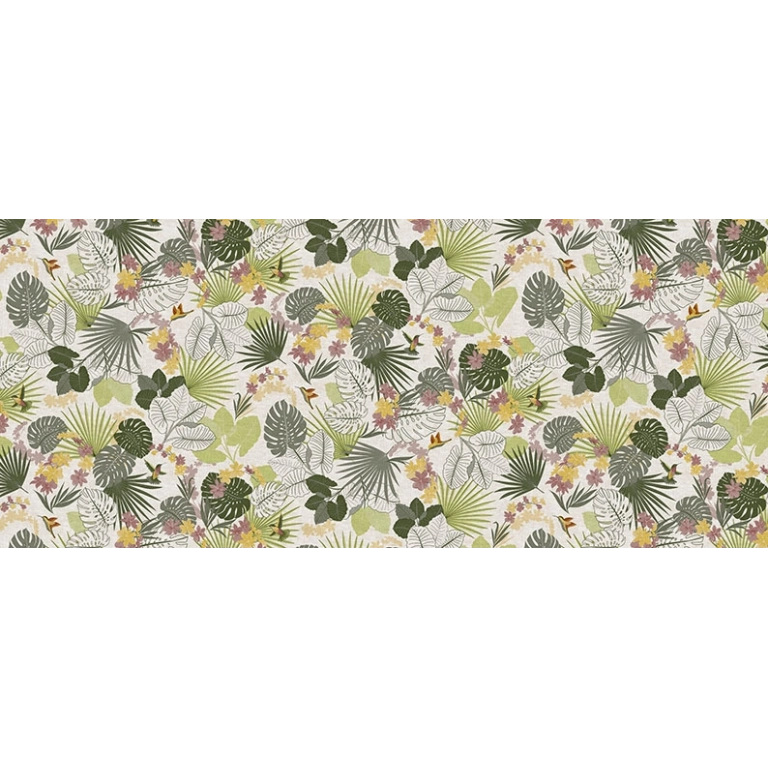 Toile cirée Feuillage tropical Ovale 140x200 cm - Roulée sur tube