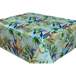 Toile cirée Fleur de Paradis Rectangulaire 140x250 cm - Roulée sur tube