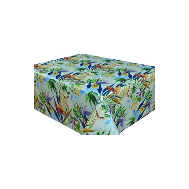 Toile cirée Fleur de Paradis Rectangulaire 140x250 cm - Roulée sur tube