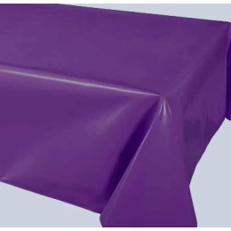 Toile cirée Unie aubergine Rectangulaire 140x100cm - Roulée sur tube
