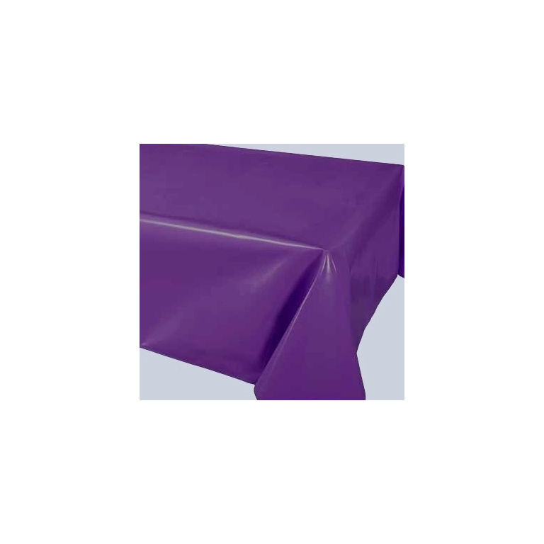 Toile cirée Unie aubergine Rectangulaire 140x100cm - Roulée sur tube