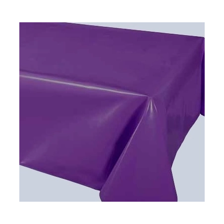 Toile cirée Unie aubergine Rectangulaire 140x100cm - Roulée sur tube