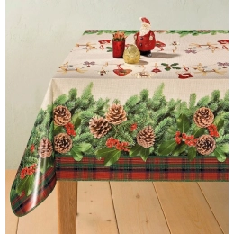 Nappe de noël chemin de table - Nappe festive décoration de Noël