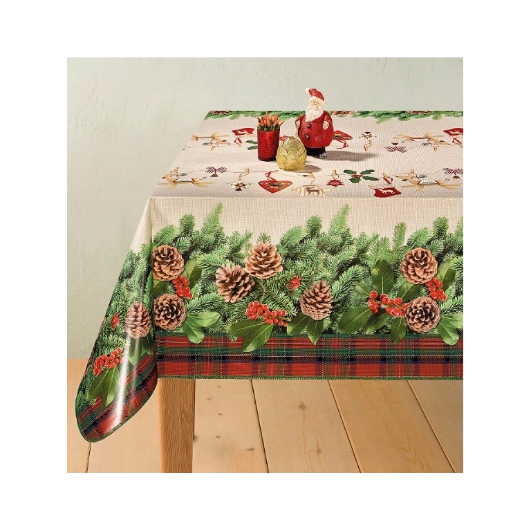 Nappe de noël chemin de table - Nappe festive décoration de Noël