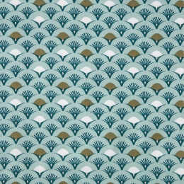 Nappe en tissu enduit Ovale 154x200cm - Nappage en tissu enduit vert celadon