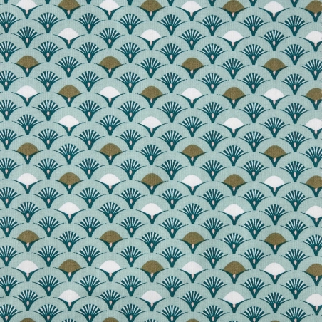 Nappe en tissu enduit Ovale 154x200cm - Nappage en tissu enduit vert celadon