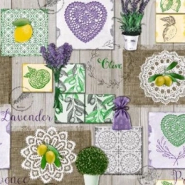 Toile cirée KELLY parme - Lavande et provence