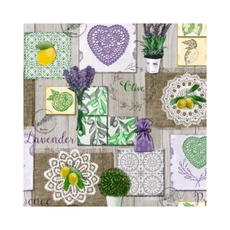 Toile cirée KELLY parme - Lavande et provence