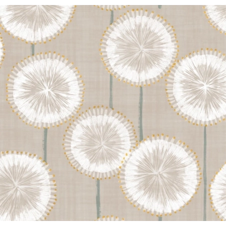 Toile cirée ASTER beige - Façon lin