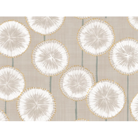 Toile cirée ASTER beige - Façon lin Toile cirée ASTER beige - Façon lin