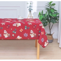 Nappe de Noël Père Noël Rouge - Rectangle 145x240cm