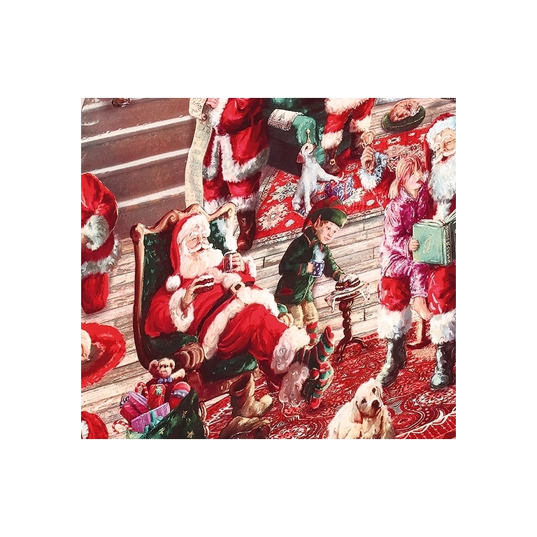 Nappe de noël rouge et déco - Nappe festive noël père noël rouge