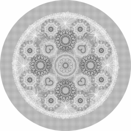 Nappe en toile cirée épaisse NAPERON Gris Foncé - ronde 140cm