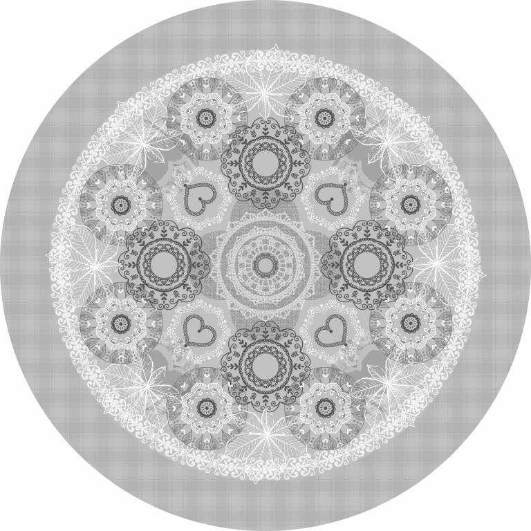 Nappe en toile cirée épaisse NAPERON Gris Foncé - ronde 140cm