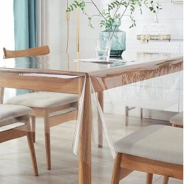 Nappe cristal transparente 140 cm - Nappe de protection transparente