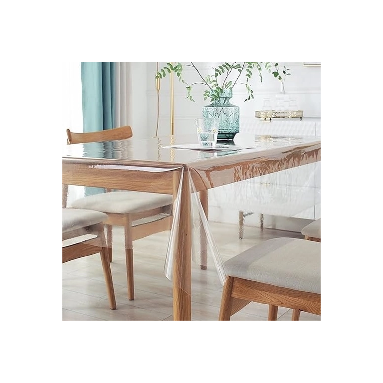 Nappe cristal transparente 140 cm - Nappe de protection transparente