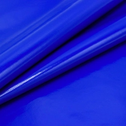 Toile cirée bleu roi unie laquée - Tapis de table bleu roi