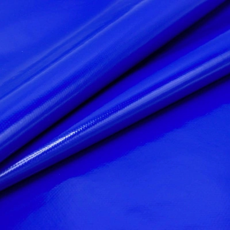 Toile cirée bleu roi unie laquée - Tapis de table bleu roi