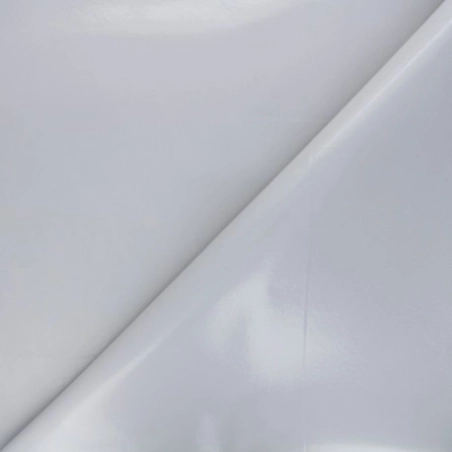 Toile cirée grise unie laquée - Tapis de table gris clair