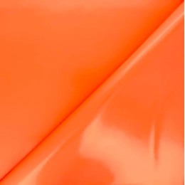 Toile cirée orange unie laquée - Tapis de table orange - Mairie Ecole