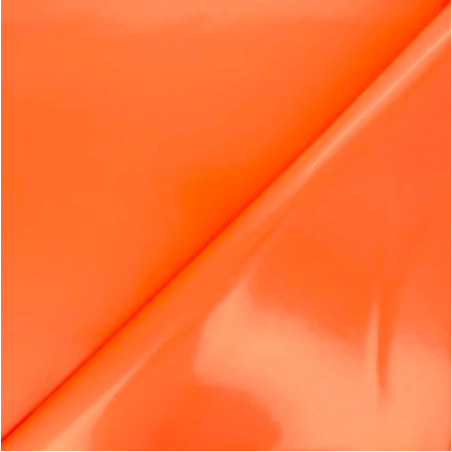 Toile cirée orange unie laquée - Tapis de table orange - Mairie Ecole