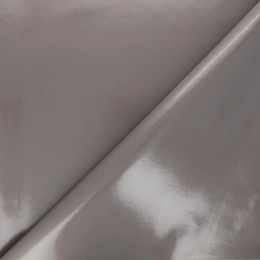 Toile cirée taupe unie laquée - Tapis de table taupe