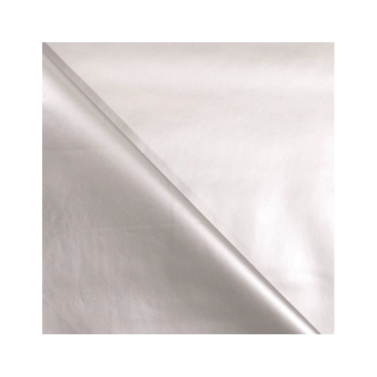 Toile cirée alu argent unie laquée - Tapis de table argent alu - nappe