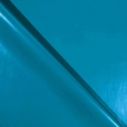 Toile cirée bleu canardunie laquée - Tapis de table nappe bleu canard