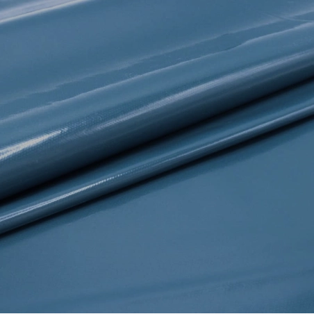 Toile cirée bleu nuit unie laquée - Tapis de table nappe bleu nuit