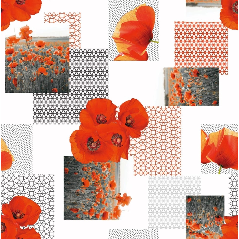 Toile cirée Éclat rouge - largeur 140 cm