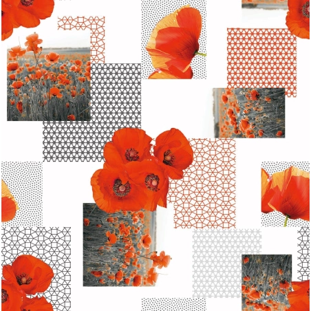 Toile cirée Éclat rouge - largeur 140 cm