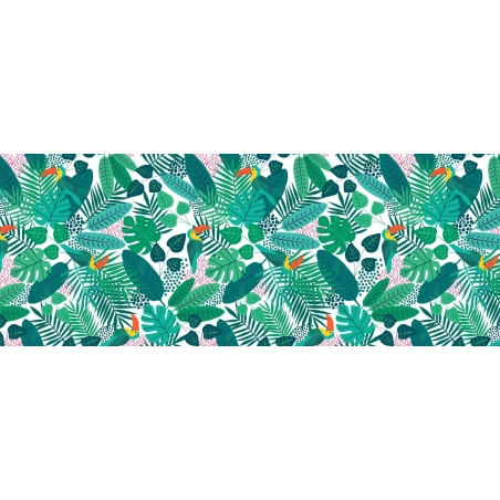 Toile cirée TUCA vert - largeur 140 cm