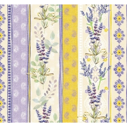 Toile cirée AROME lavande - largeur 140 cm