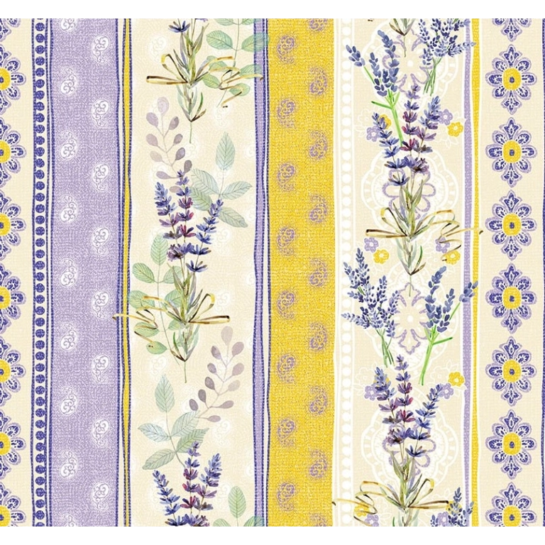 Toile cirée AROME lavande - largeur 140 cm