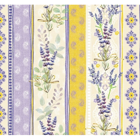 Toile cirée AROME lavande - largeur 140 cm