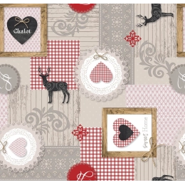 Toile cirée REFUGE rouge