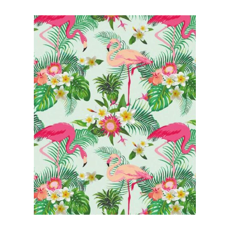 Toile cirée FLAMINGO rose - largeur 140 cm