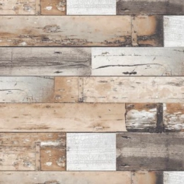 Toile cirée WOOD wall - largeur 140 cm