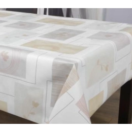 Toile cirée épaisse GALERIE écru - Largeur 140 cm  et Sans plis